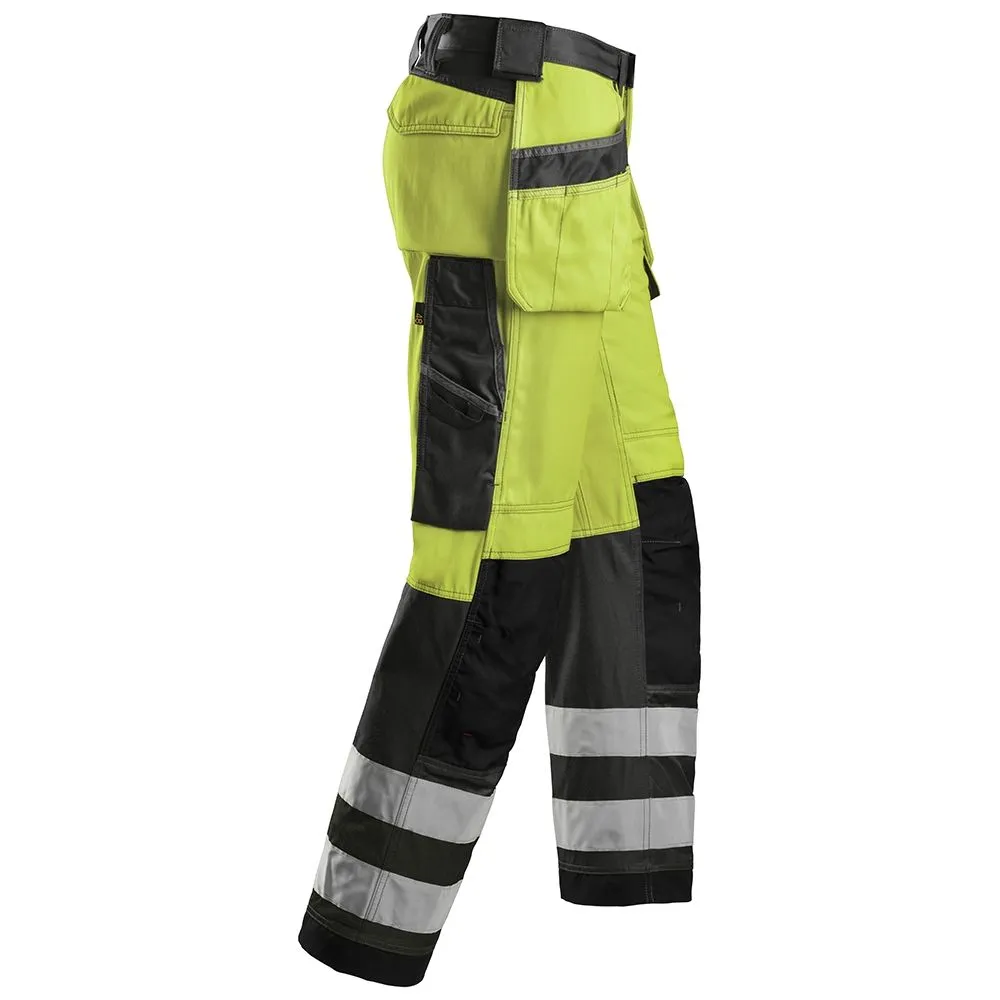 Snickers&#x20;3233&#x20;Work&#x20;Trousers&#x2B;&#x20;Holster&#x20;Pockets&#x20;High-Vis&#x20;Class&#x20;2&#x20;-&#x20;Yellow&#x2F;Black