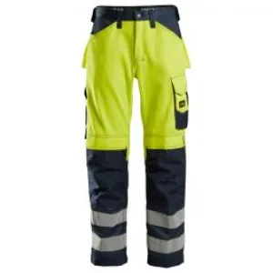 Snickers&#x20;3333&#x20;Work&#x20;Trousers&#x20;High-Vis&#x20;Class&#x20;2&#x20;-&#x20;Yellow&#x2F;Navy