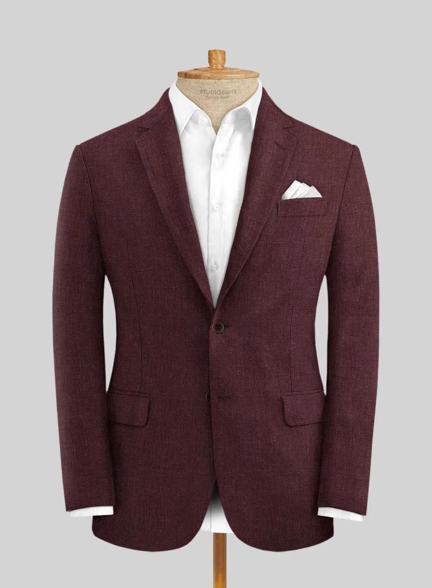 Solbiati Pericle Wine Linen Jacket