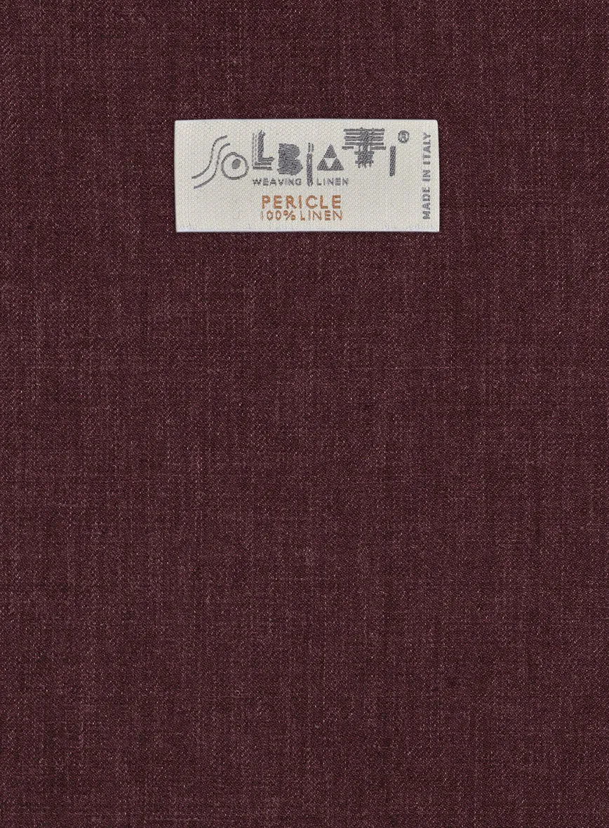 Solbiati Pericle Wine Linen Jacket