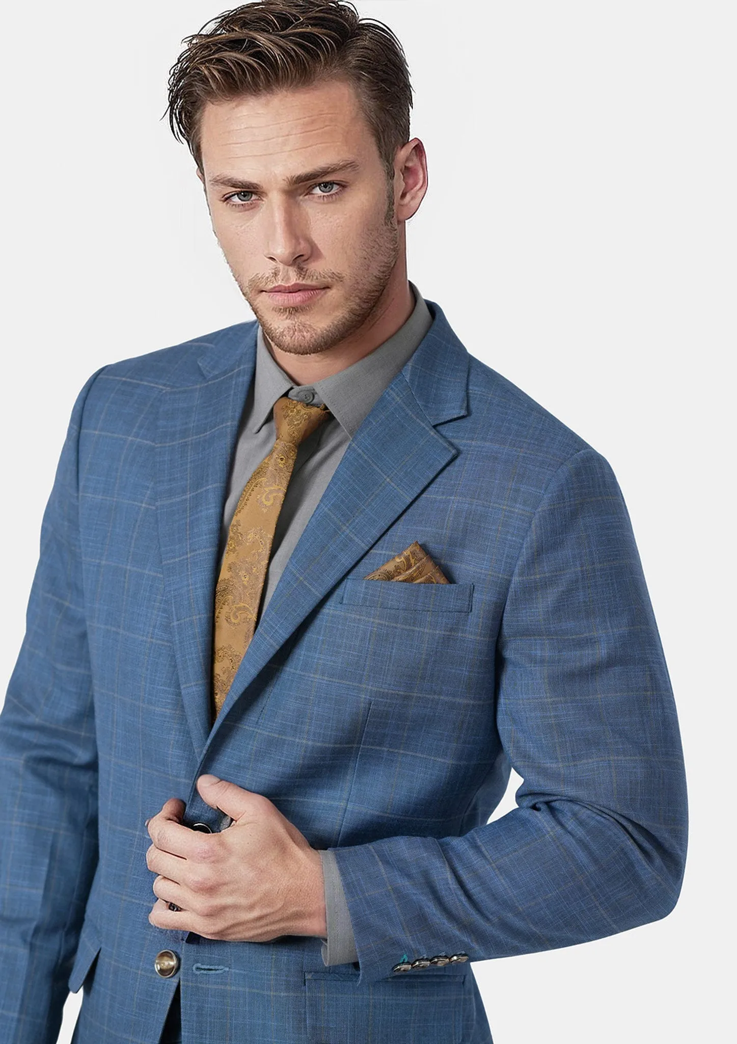Thompson Sky Blue Windowpane Jacket