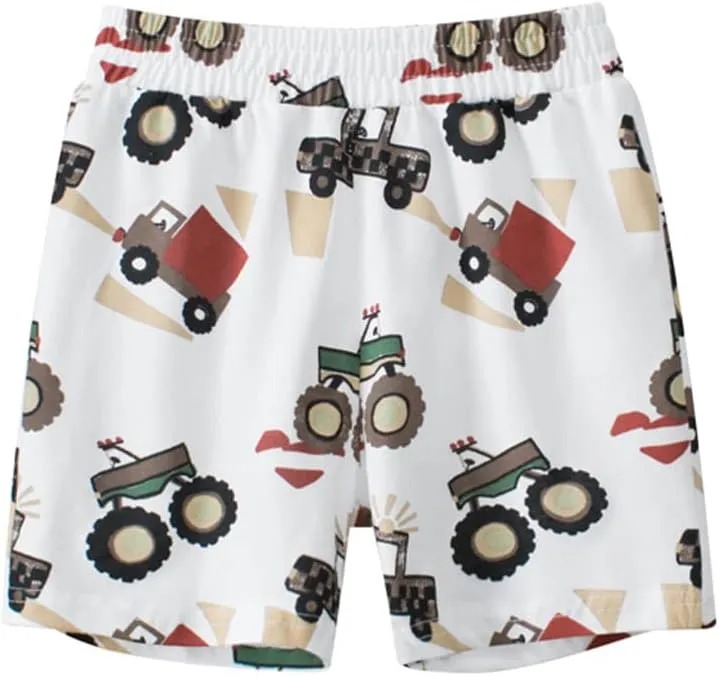 Toddler Boys Summer Knit Shorts with Pocket, 2/3/4 Pack Baby Pull-On Soft Active Shorts