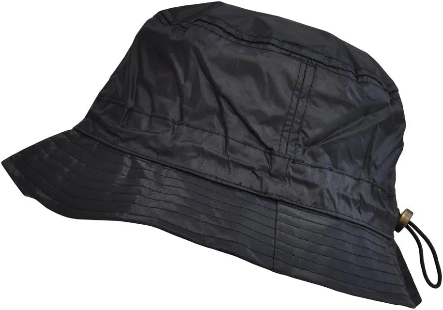 Toutacoo, Adjustable Bucket Rain Hat, Nylon Look