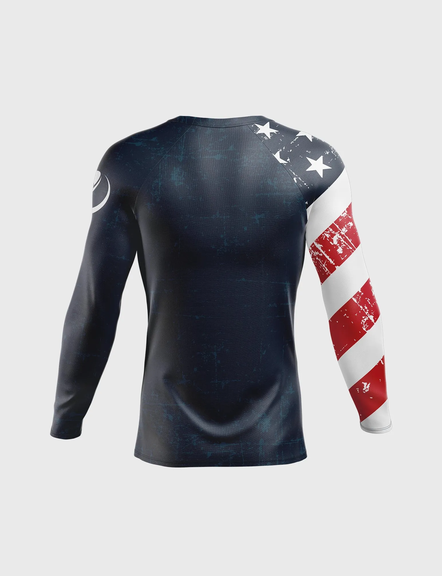 USA FLAG LS COMPRESSION FIT RASHGUARD