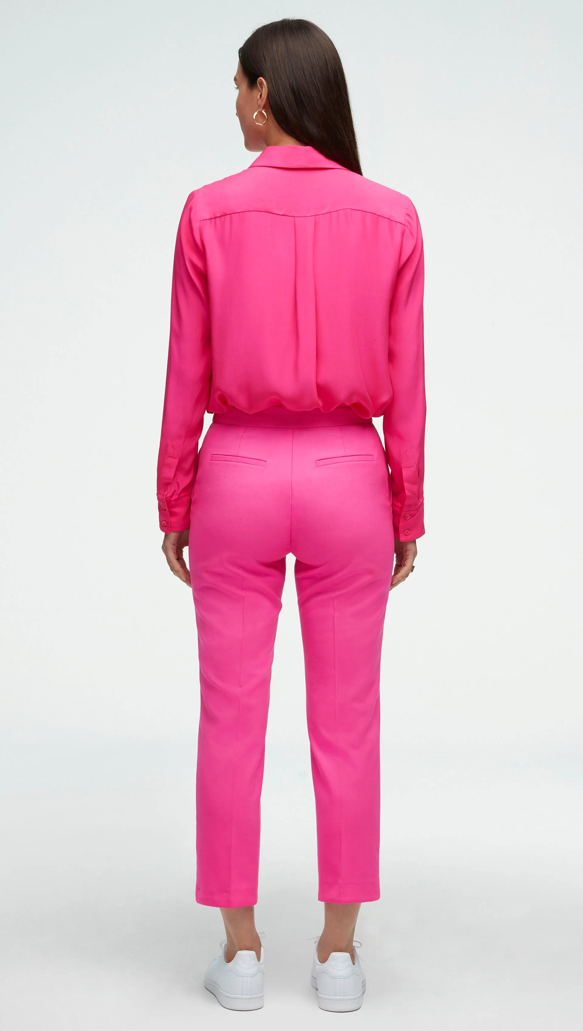 #VotingSuitsYou Trouser in Seasonless Wool | Bright Pink