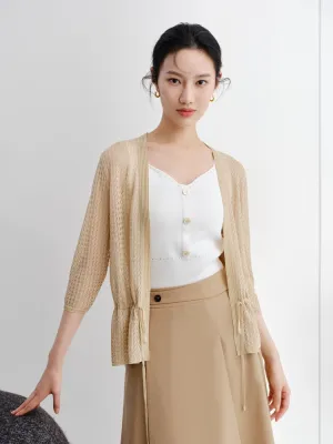 YAYING Mulberry Silk Knit Cardigan