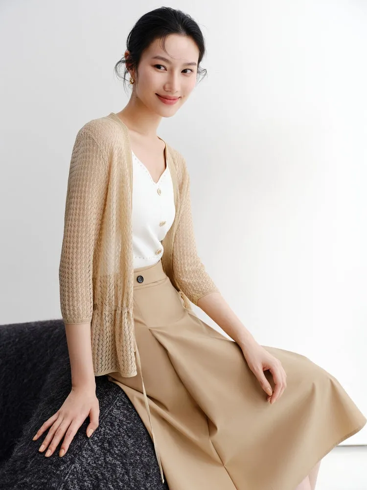 YAYING Mulberry Silk Knit Cardigan
